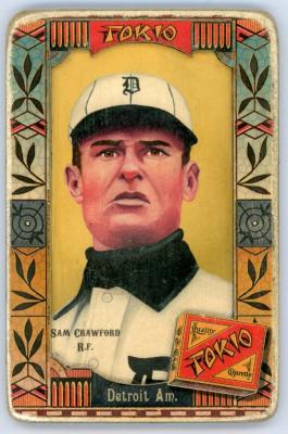 Picture, Helmar Brewing, Helmar Oasis Card # 88, Sam CRAWFORD (HOF), White cap, Detroit Tigers